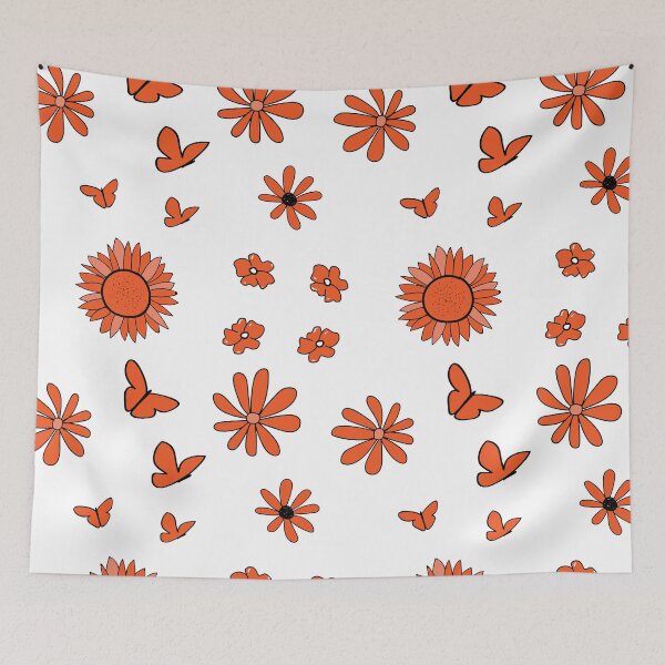 Item preview, Orange Flower and Butterfly Sticker Pack designed and sold by The-Goods.