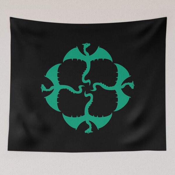 Item preview, Emerald Green Vector Flying Irish / Gaelic / Celtic Dragons Design designed and sold by LuckDragonGifts.