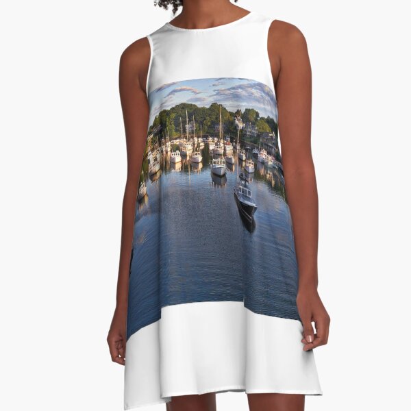 Perkins Cove, Maine A-Line Dress