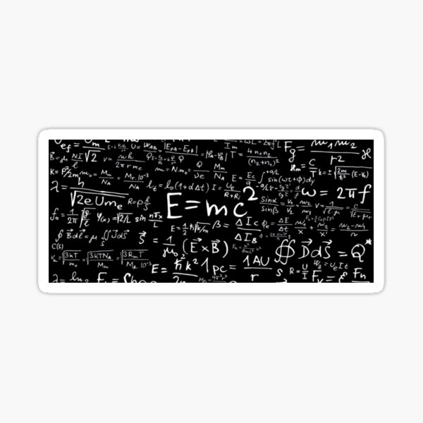 maths Einstein theory E = mc2 Sticker