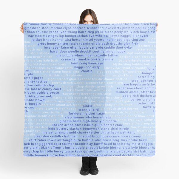Scottish Words in a Saltire Scarf