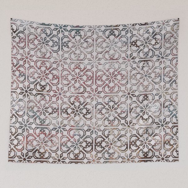 Item preview, Vintage Mediterranean tiles pattern pink and grey designed and sold by Anna Lemos.