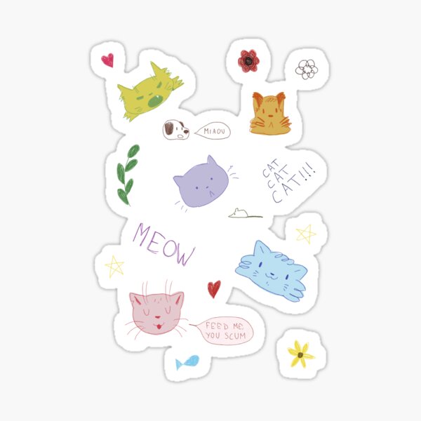 Cat! Cat! Cat! Sticker