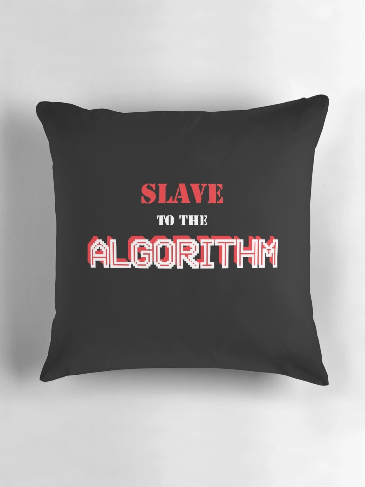 Thumbnail 3 of 4, Pillow, Slave To The Algorithm designed and sold by SubtleSplit.