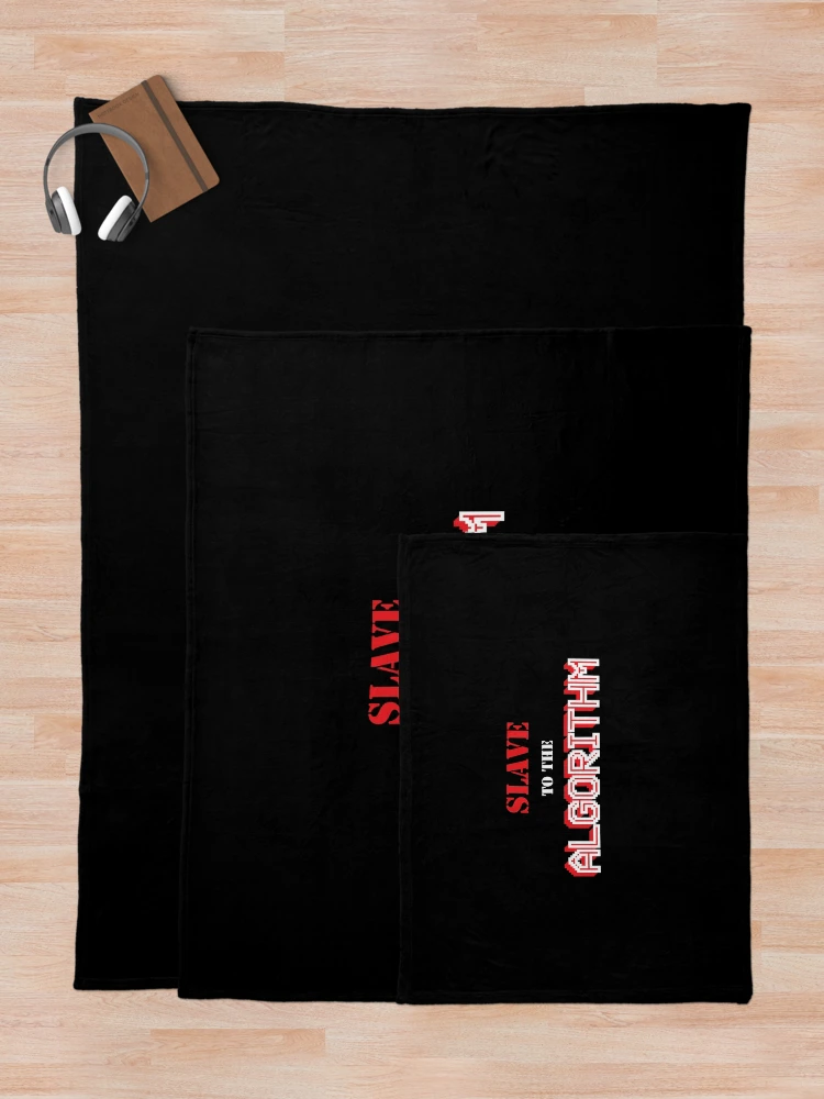Thumbnail 5 of 6, Throw Blanket, Slave To The Algorithm designed and sold by SubtleSplit.