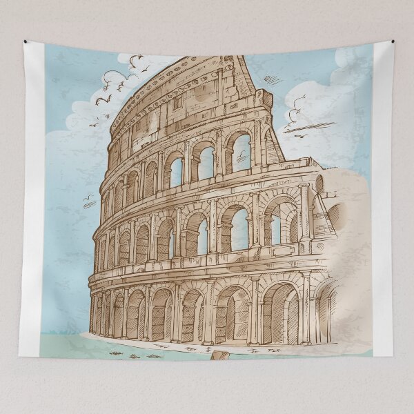 Item preview, colosseum color hand draw  designed and sold by Doomko.