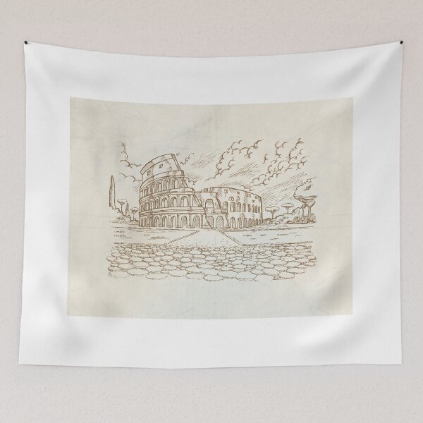 Item preview, colosseum hand draw vintage style designed and sold by Doomko.
