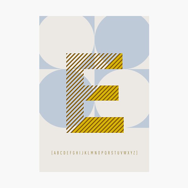 Typeface "E" Fotodruck