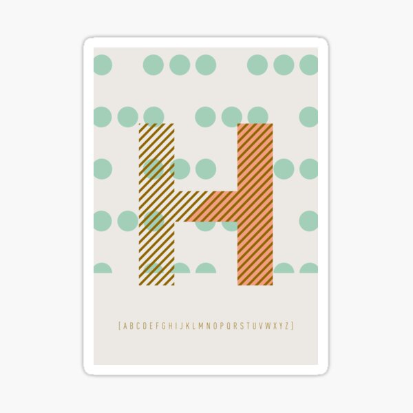 Typeface "H" Sticker