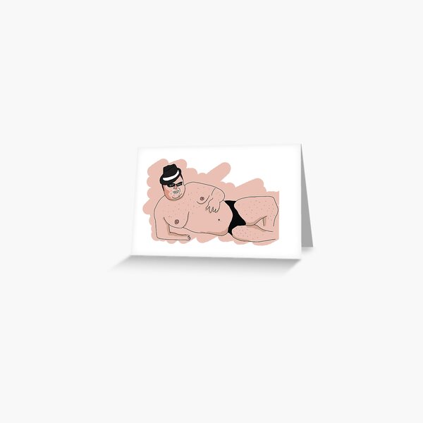 sexy fat man Greeting Card