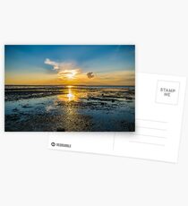 Summer sunset over the beach of Whitstable in Kent Postcards
