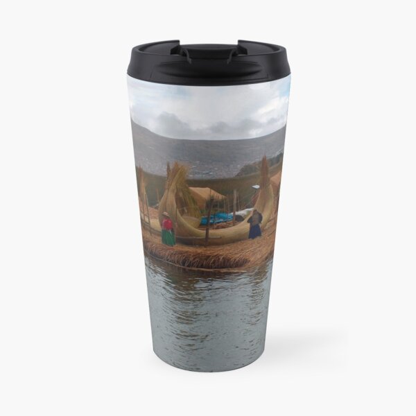 Floating Reed Islands, Lake Titicaca, Peru Travel Mug
