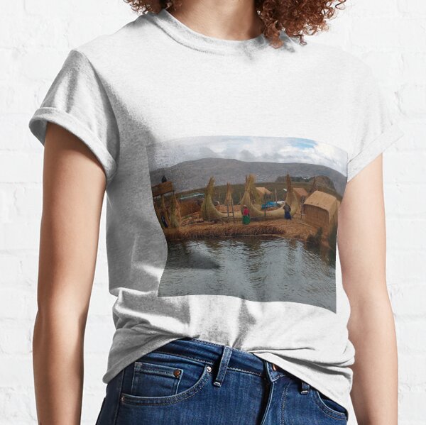 Floating Reed Islands, Lake Titicaca, Peru Classic T-Shirt