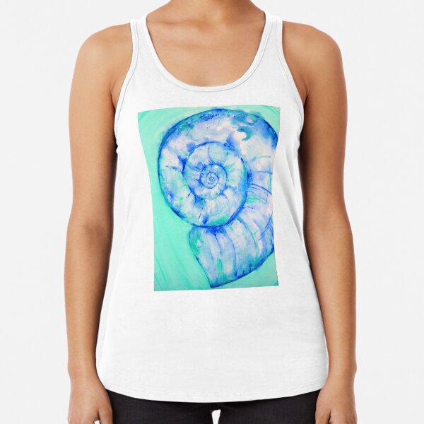 Seagreen Moon Shell Racerback Tank Top