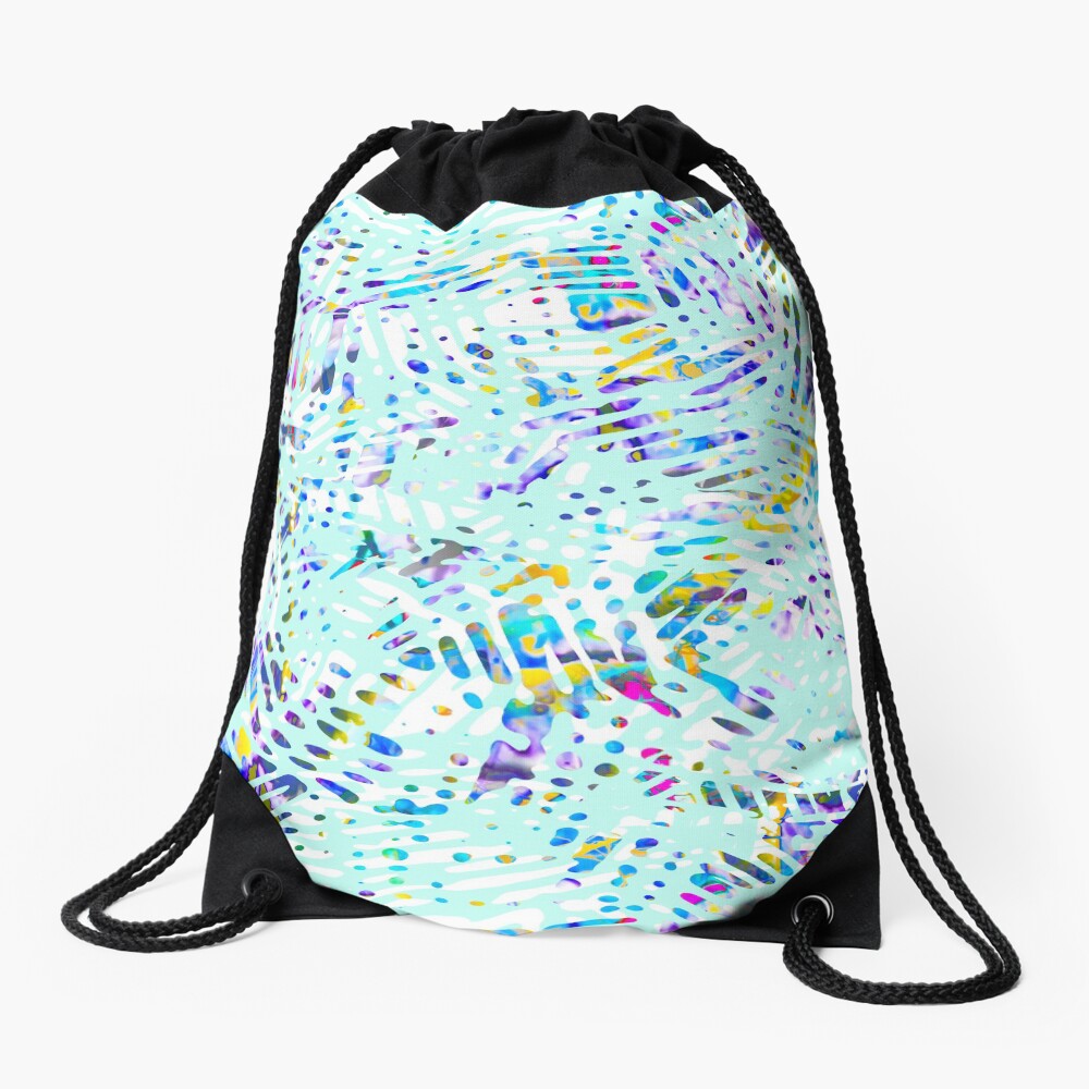 Fancy branches mint color fancy Drawstring Bag
