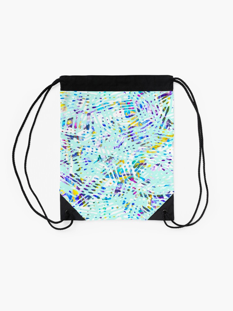 Alternate view of Fancy branches mint color fancy Drawstring Bag