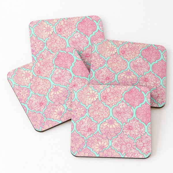 Item preview, Moroccan Floral Lattice Arrangement - pink designed and sold by micklyn.