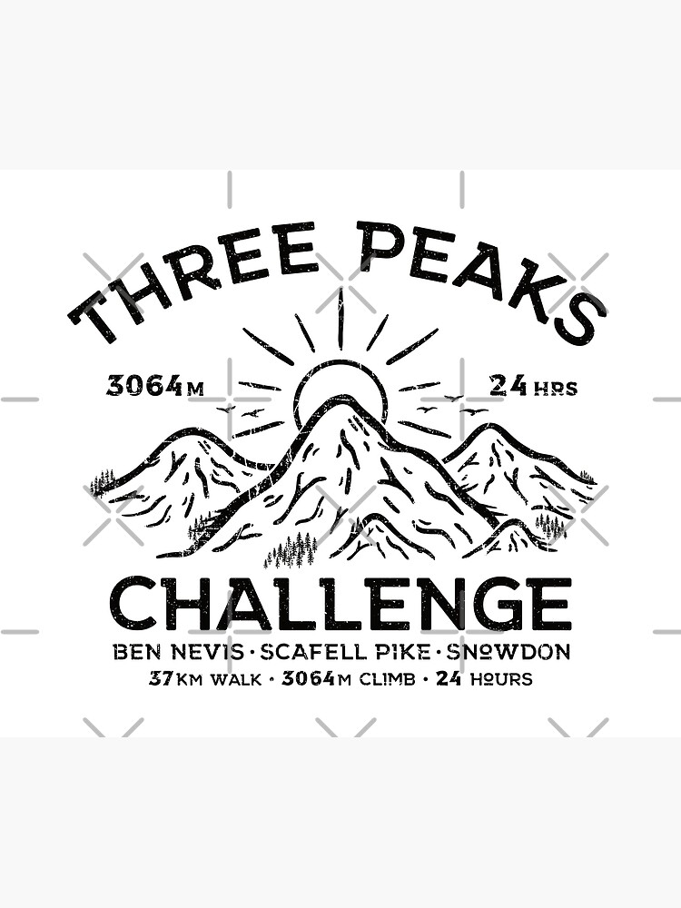 "Three Peaks Challenge" Poster for Sale by TigerTomDesign Redbubble