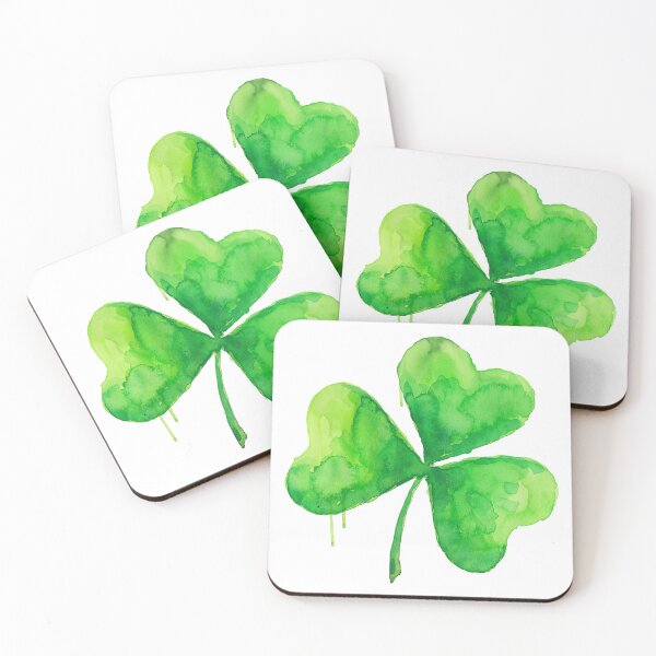 Item preview, Watercolor painted green Irish clover designed and sold by Art of Sun.