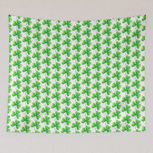 Item preview, Watercolor painted green Irish clover designed and sold by Art of Sun.