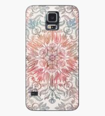 Herbst-Gewürz-Mandala in Coral, Creme und Rose Hülle & Klebefolie für Samsung Galaxy