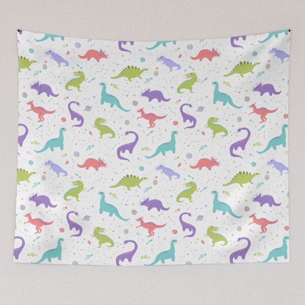 Item preview, Space Dinosaurs on White designed and sold by latheandquill.