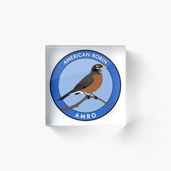 American Robin Acrylic Block