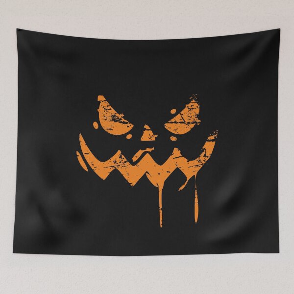 Item preview, Jack O Lantern spooky pumpkin face Halloween angry scary creepy bad distressed graphic  designed and sold by alenaz.
