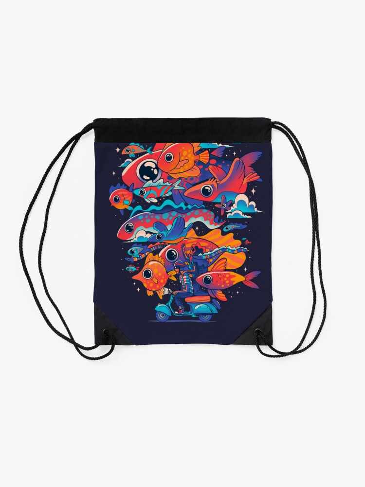 Alternate view of Let's get Lost Drawstring Bag