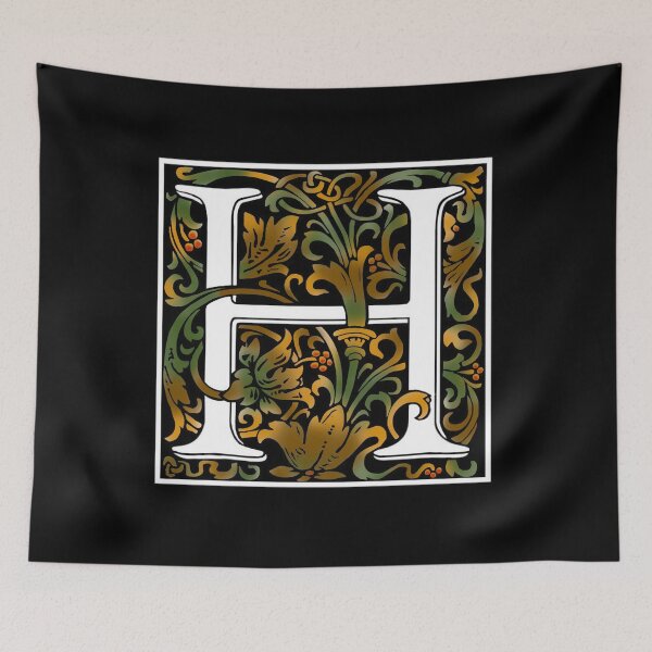 Item preview, Monogram H with fancy vines designed and sold by danastuff.