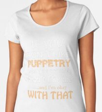 Puppetry Graphic Hand Puppet Design Print Premium Scoop T-Shirt