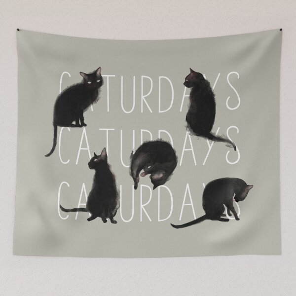 Item preview, Caturdays - Black Cat designed and sold by SamNagelArt.