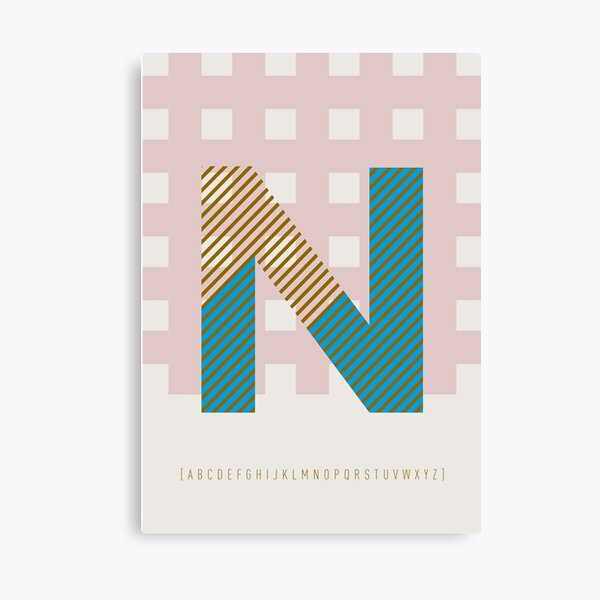 Typeface "N" Leinwanddruck