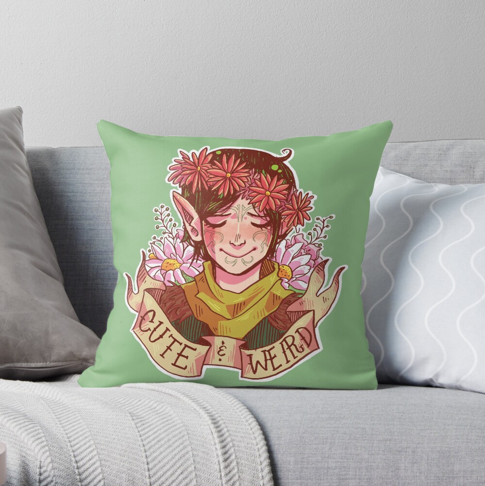 Cute and Weird Throw Pillow