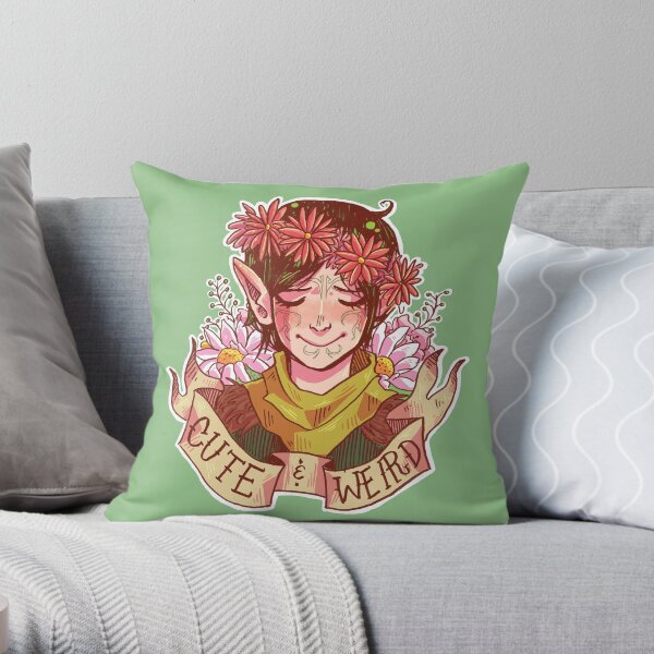 Cute and Weird Throw Pillow