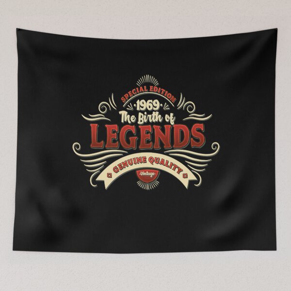 Item preview, Born 1969 - Legends 50th Birthday T-Shirt designed and sold by Dubbra.