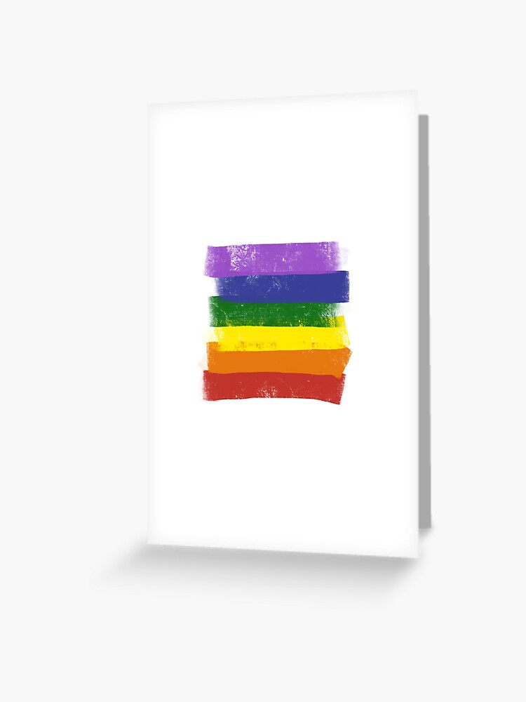 Tarjetas De Felicitacion Orgullo Bandera Colores Arcoiris Lgbt Orgullo Gay De Printsactually Redbubble