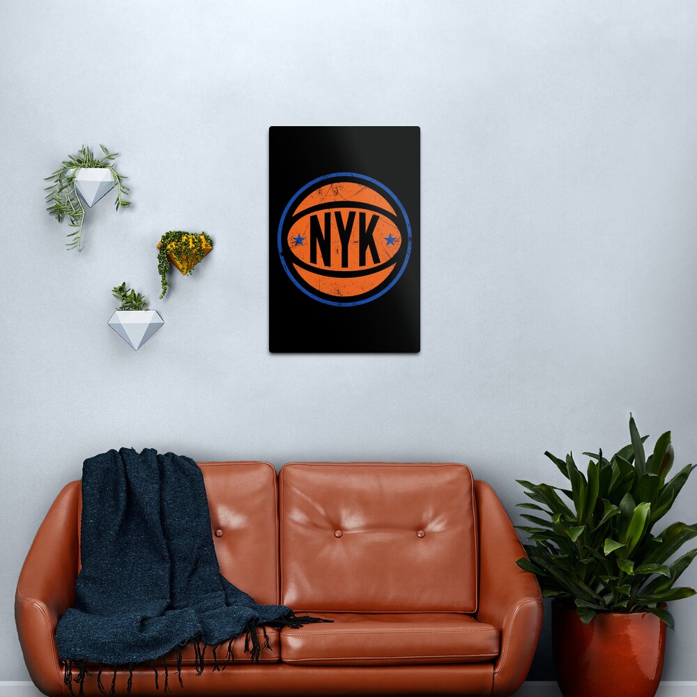 NYK Retro Ball - Black Metal Print