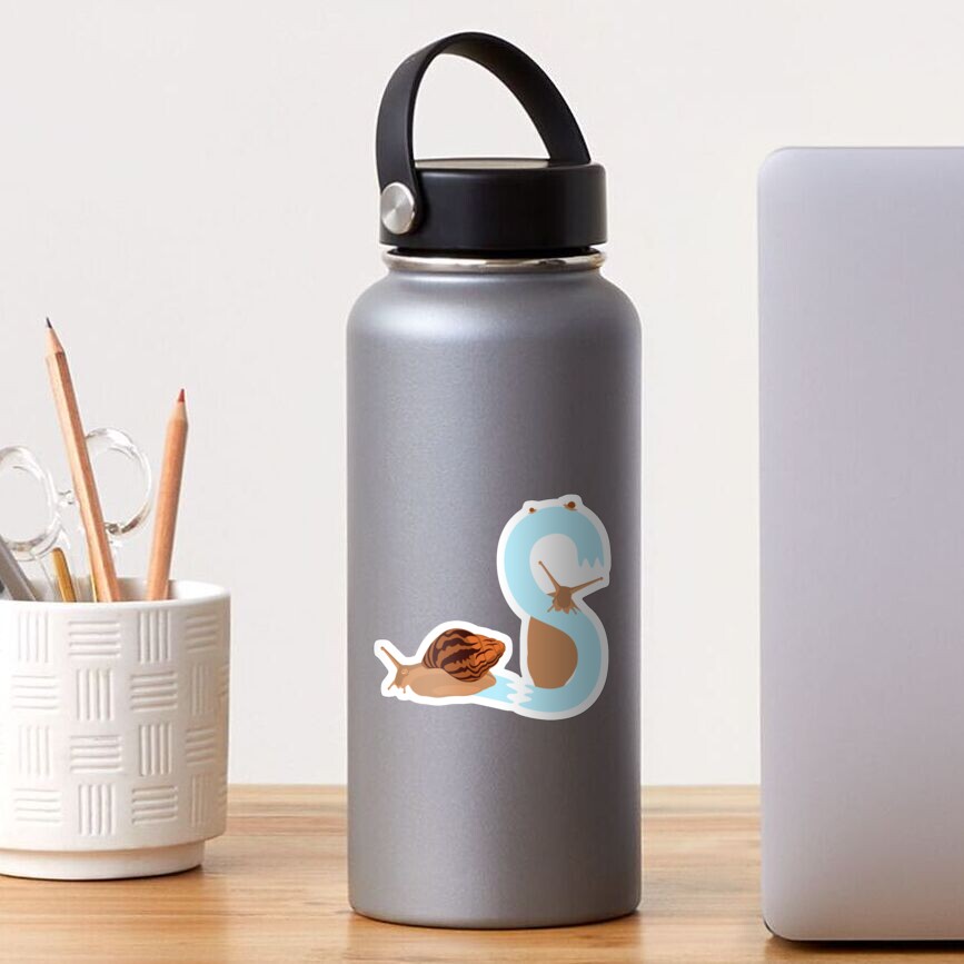 Pet snail with letter S Sticker
