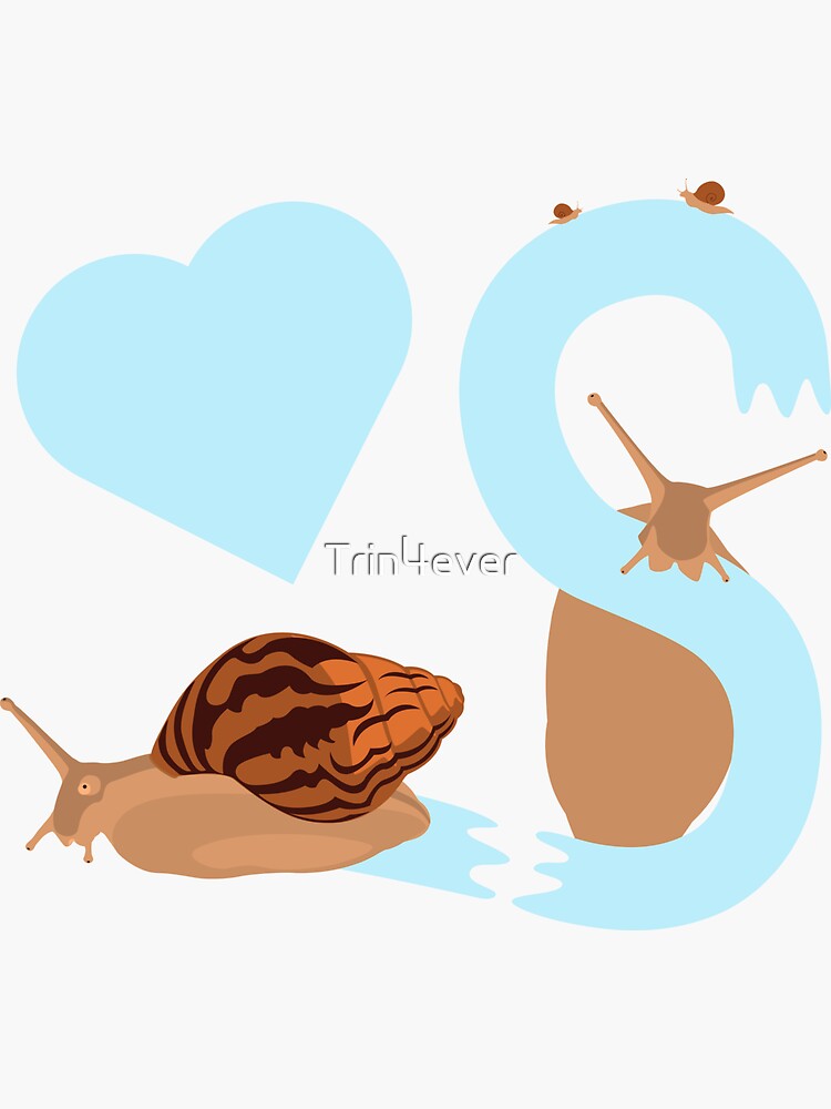 Pet snail with heart and letter S by Trin4ever
