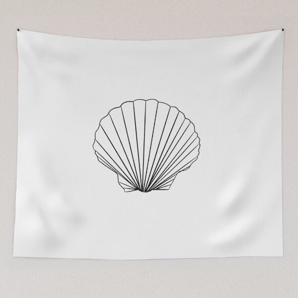 Artikelvorschau, Muschelskizze Shell-Seekunst-Strandentwurf entworfen und verkauft von Prints Actually.