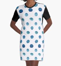 Niedliches Ozeanblau-Muster 4 T-Shirt Behälter-Chiffon- SpitzenA-line Kleid-Telefonkasten Kissen-Becher oder Legging T-Shirt Kleid