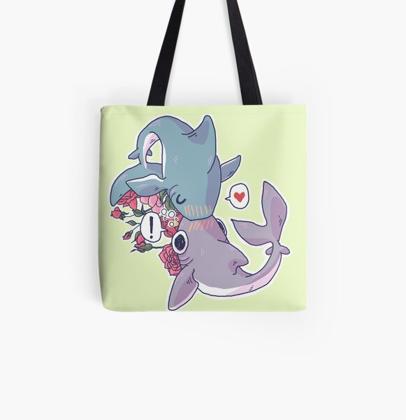Sharky Smooches All Over Print Tote Bag