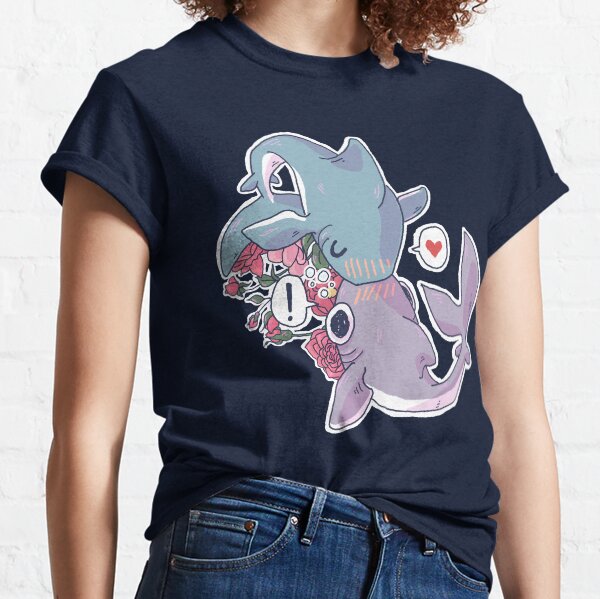 Vista previa del artículo con la obra «Sharky Smooches», diseñado y vendido por Cara McGee.