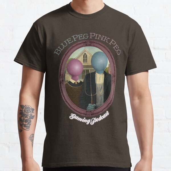Blue Peg Pink Peg American Gothic Classic T-Shirt