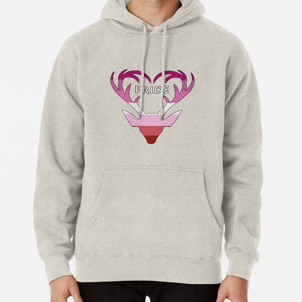 Lesbian Pride Deer Pullover Hoodie