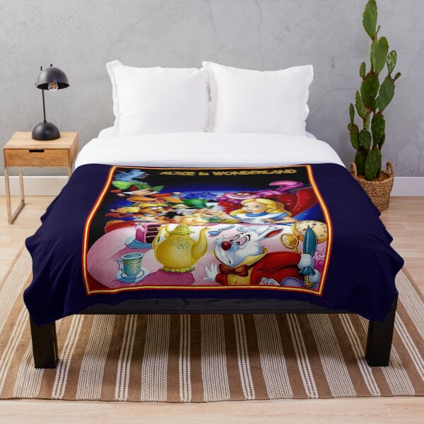 ALICE IN WONDERLAND : Cartoon Modern Print Throw Blanket