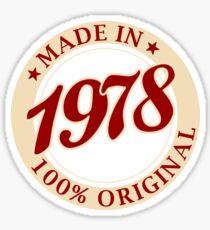Born in 1978 Vintage Sticker
