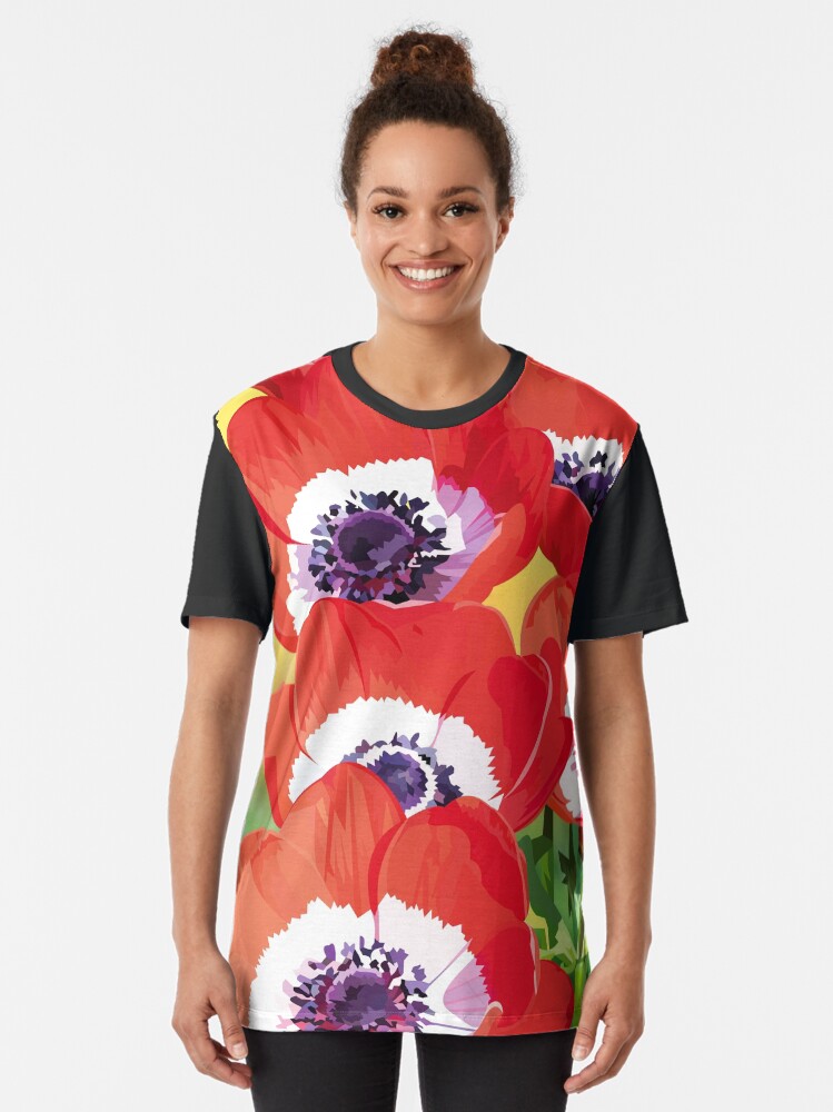 Alternate view of Red poppies Graphic T-Shirt