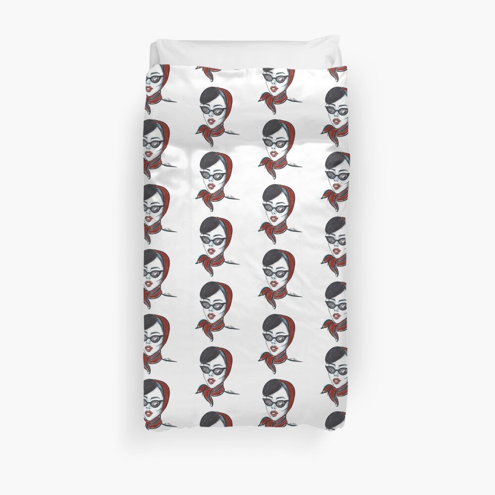 Fashion Girl Duvet Cover